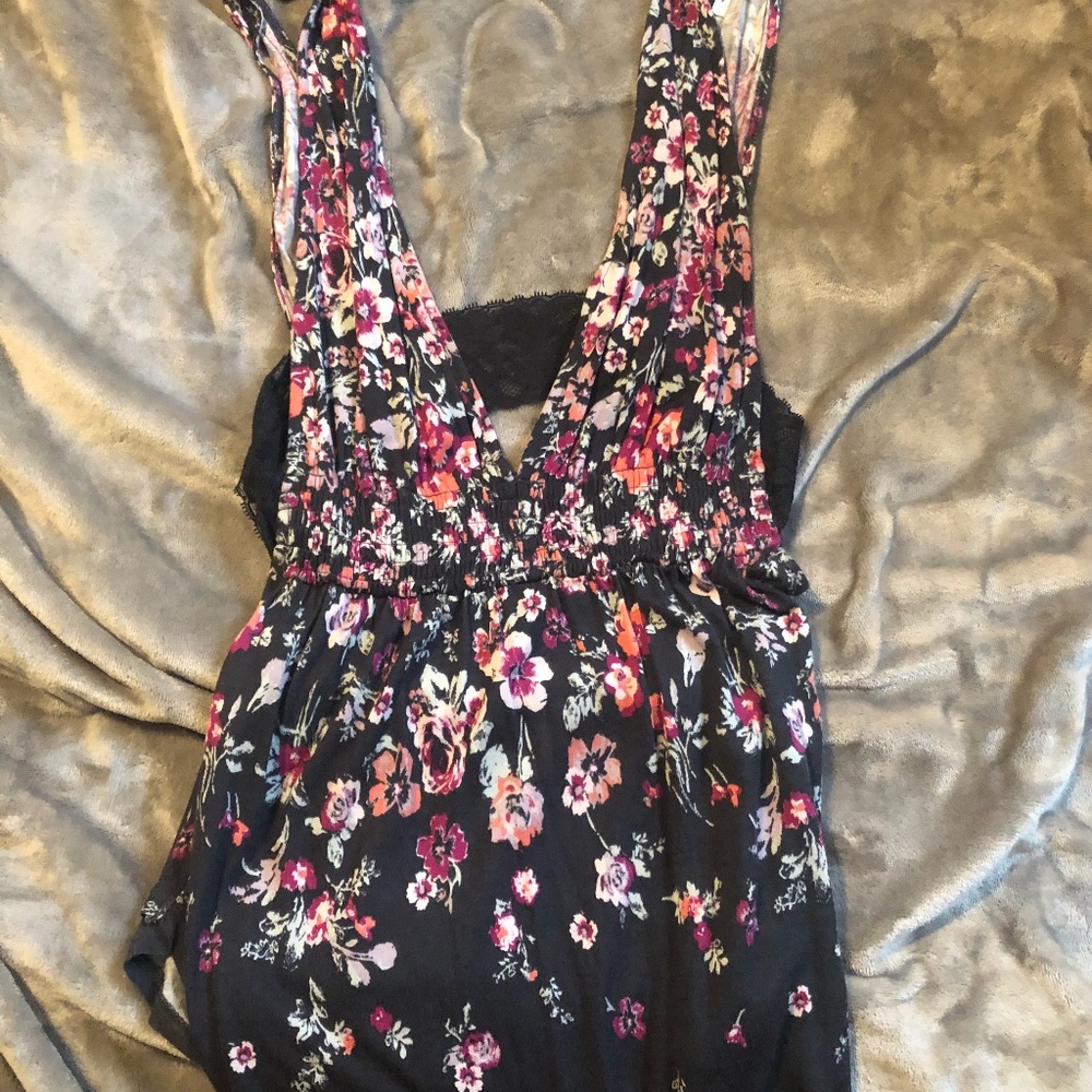 Urban outfitters low cut/ lace wrap top